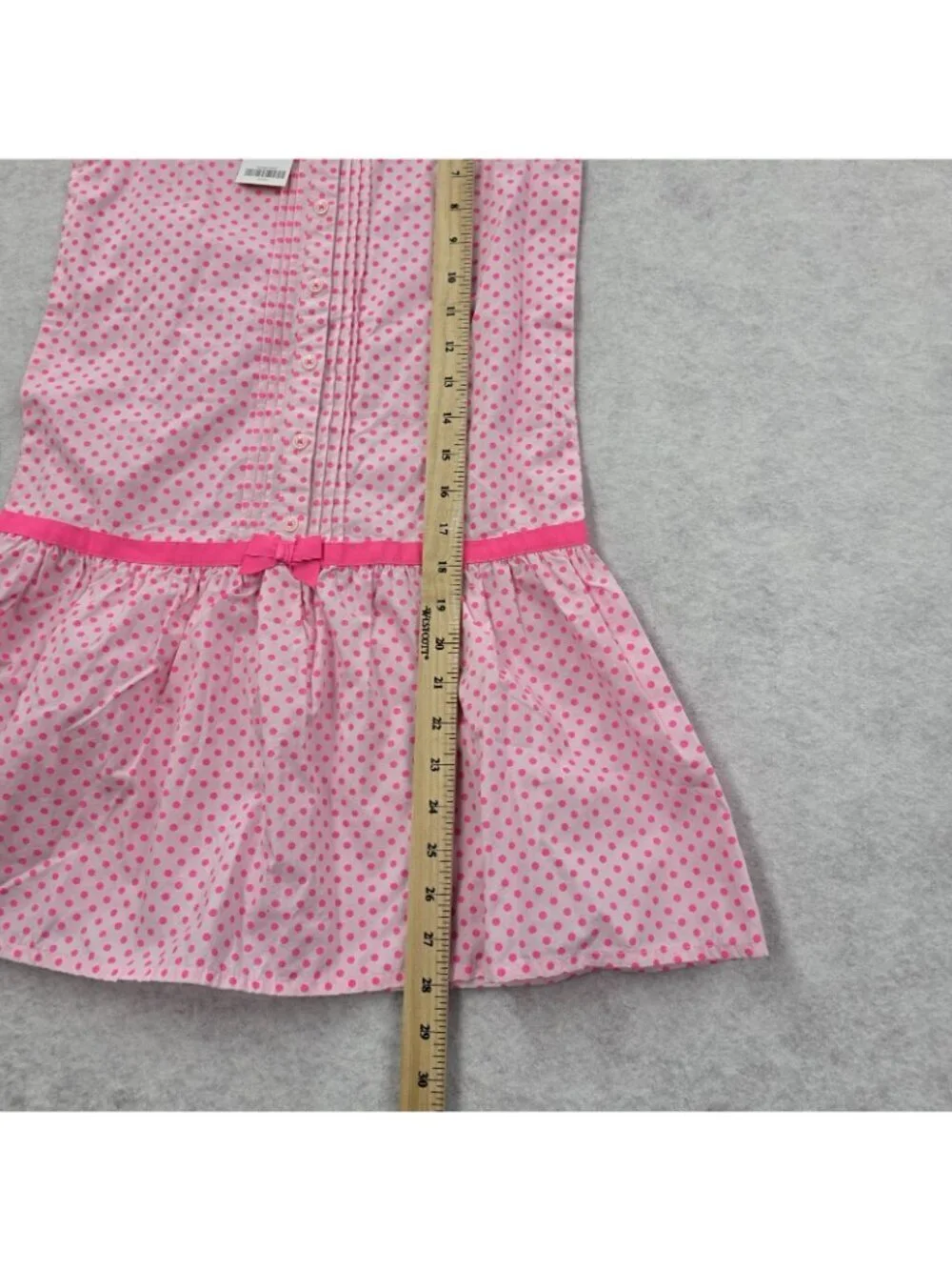 NWT Gymboree Picture Day Dress Size 10 Drop Waist Hot Pink Polka Dot Pin Tuck